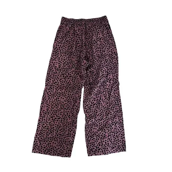 Wide Leg  High Waisted Leopard Print Pants Women's XS Petiteno - Picture 3 of 4